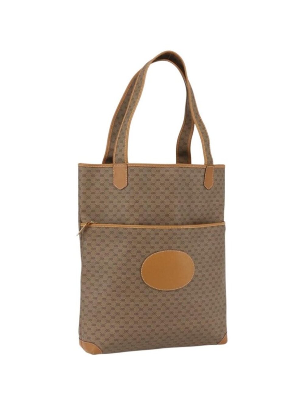 GUCCI Micro GG Supreme Tote Bag PVC Beige Gold 002 39 0054